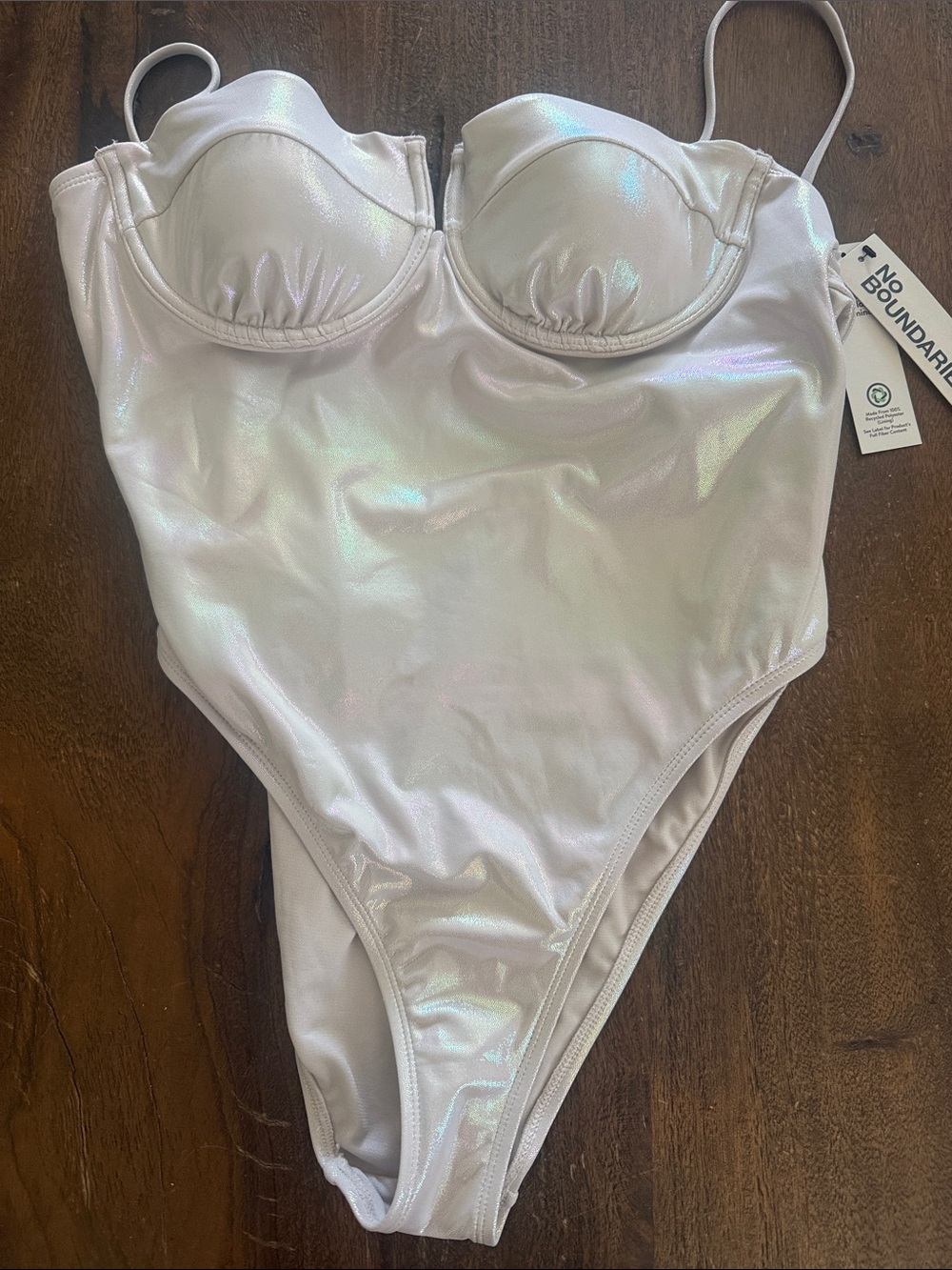 No Boundaries Iridescent Pearl One-Piece Swimsuit